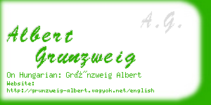 albert grunzweig business card